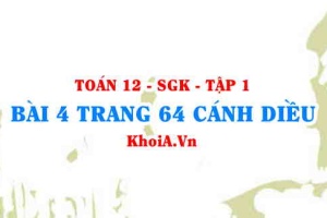 Bài 4 trang 64 Toán 12 tập 1 Cánh Diều